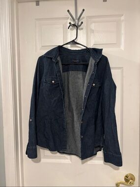 Talbots Dark Indigo Denim Shirt